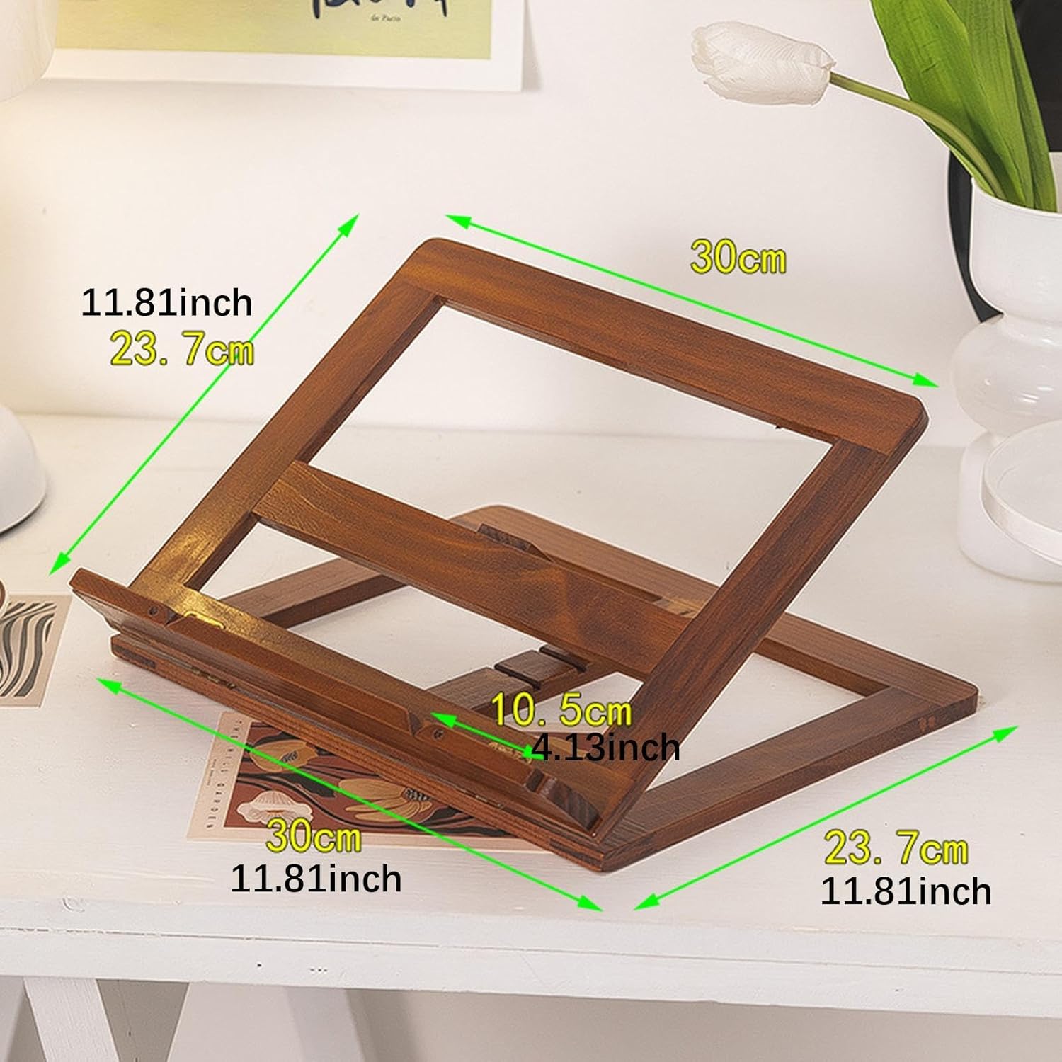 Nishiyuenyi Cookbook Stand Folded Bookshelf