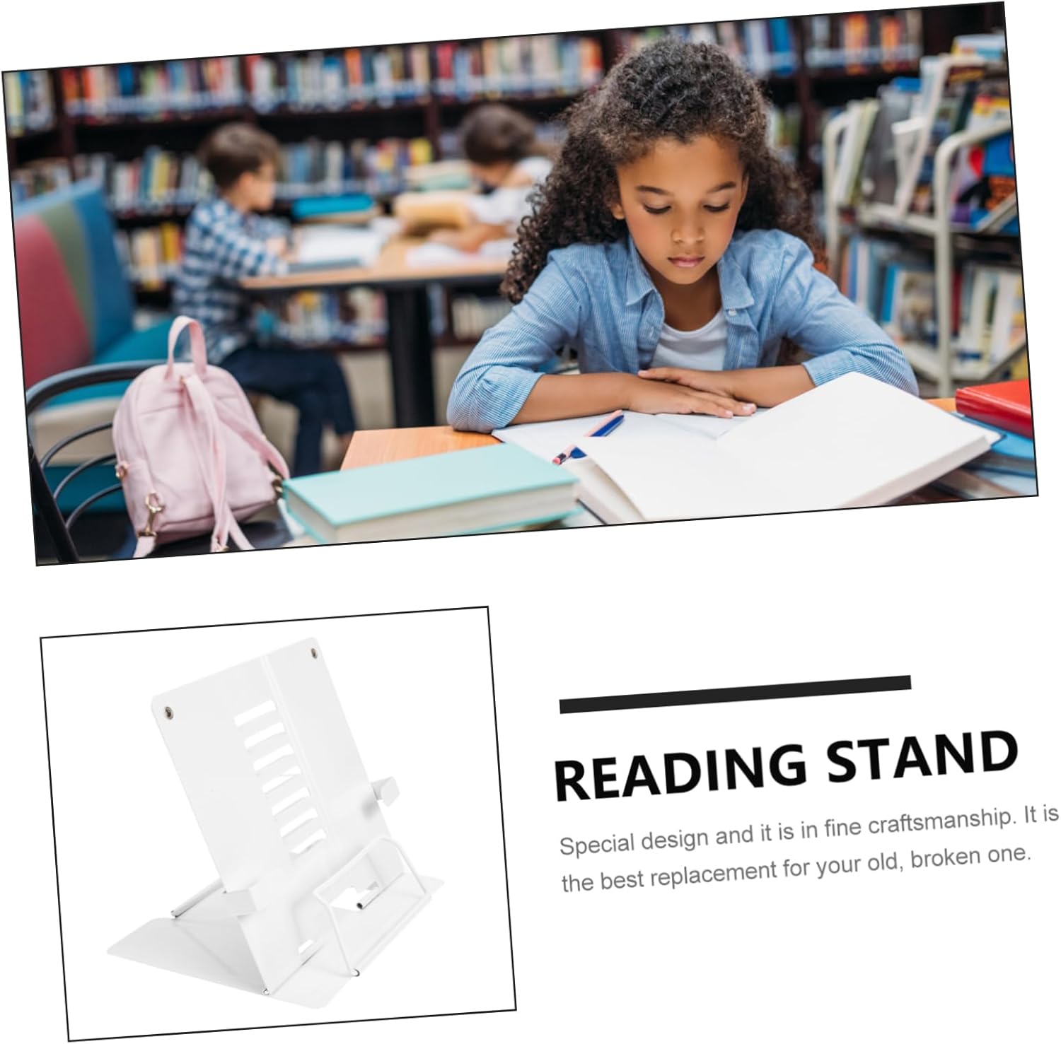 SHINEOFI Adjustable Book Stand for Reading and Desk Use