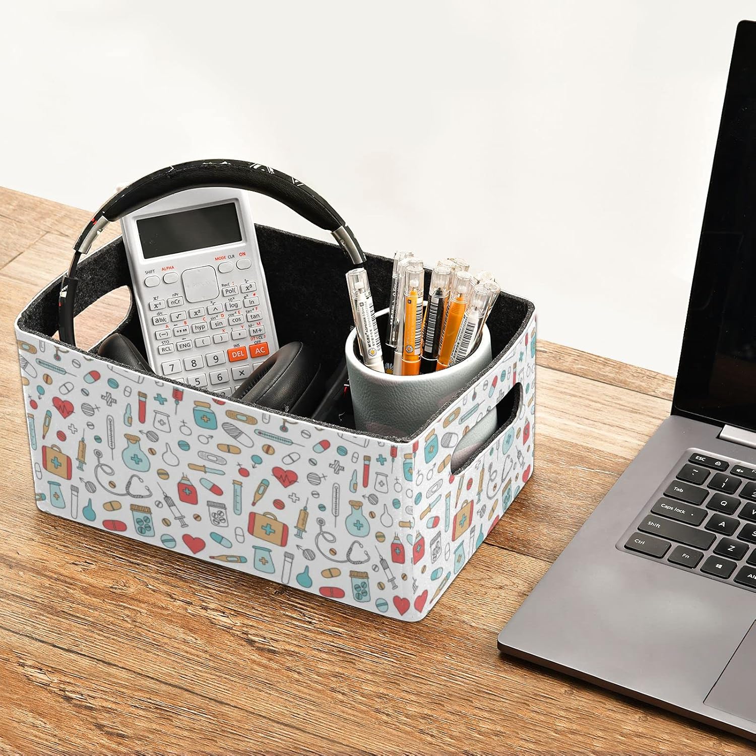 Poeticcity Felt Cloth Storage Box 2PCS Collapsible