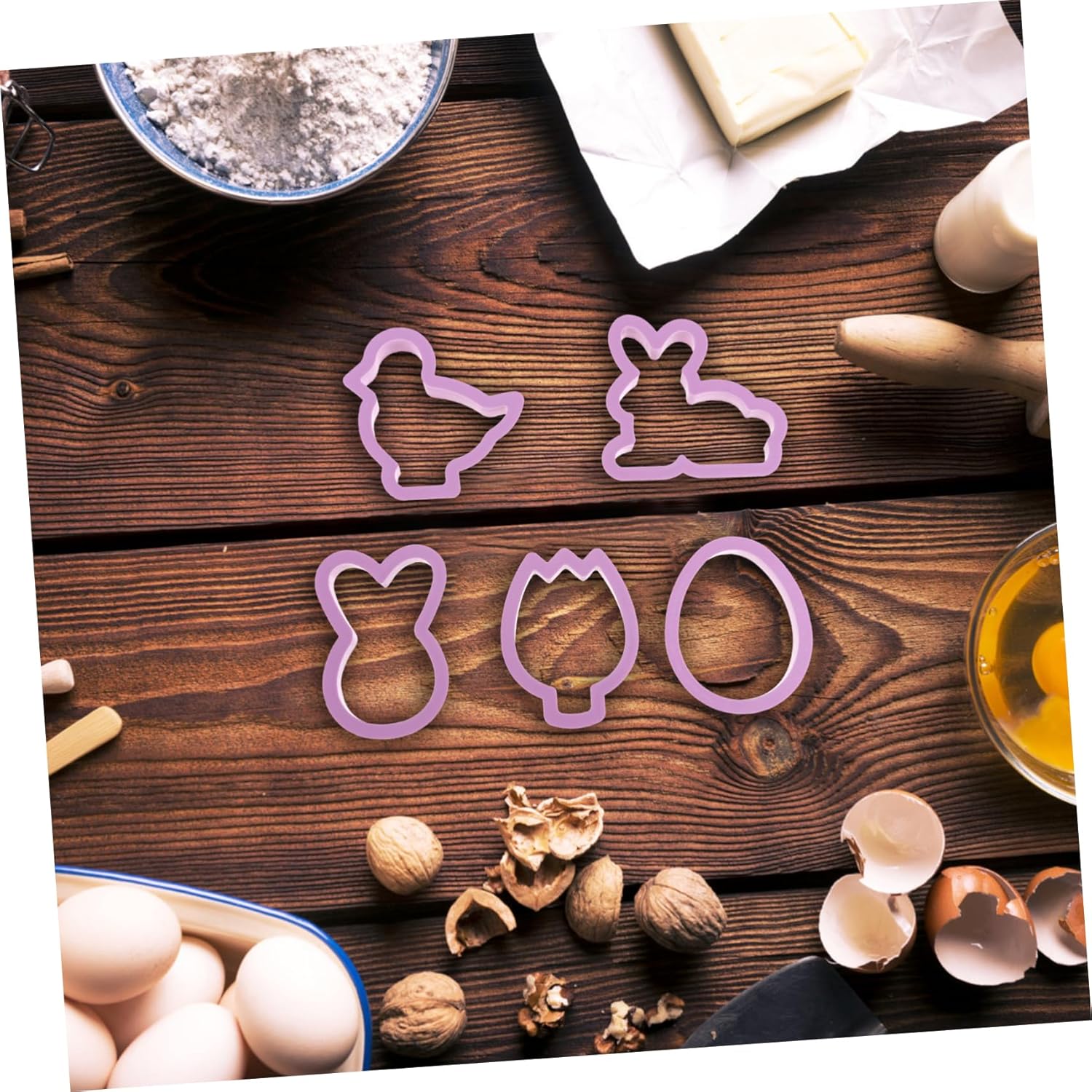 UTHCLO 10Pcs Easter Cookie Cutters Set PP Plastic