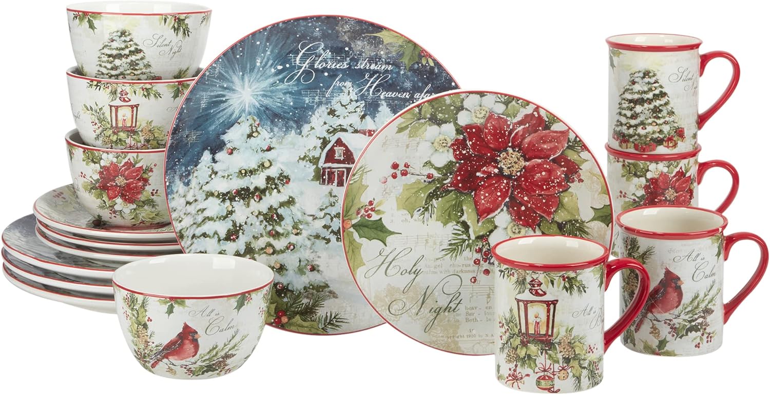 Certified International Silent Night Dinnerware Set 16 pc