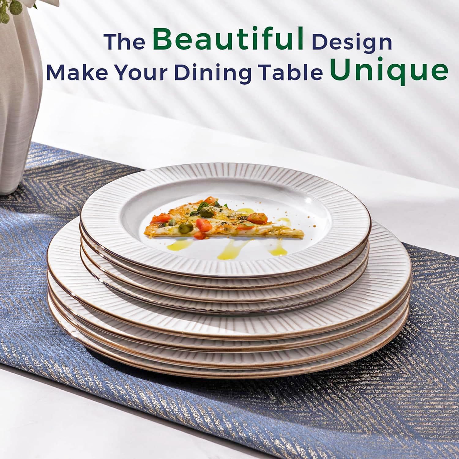 GBHOME Ceramic Dinnerware Set 12 Pcs Modern Elegant