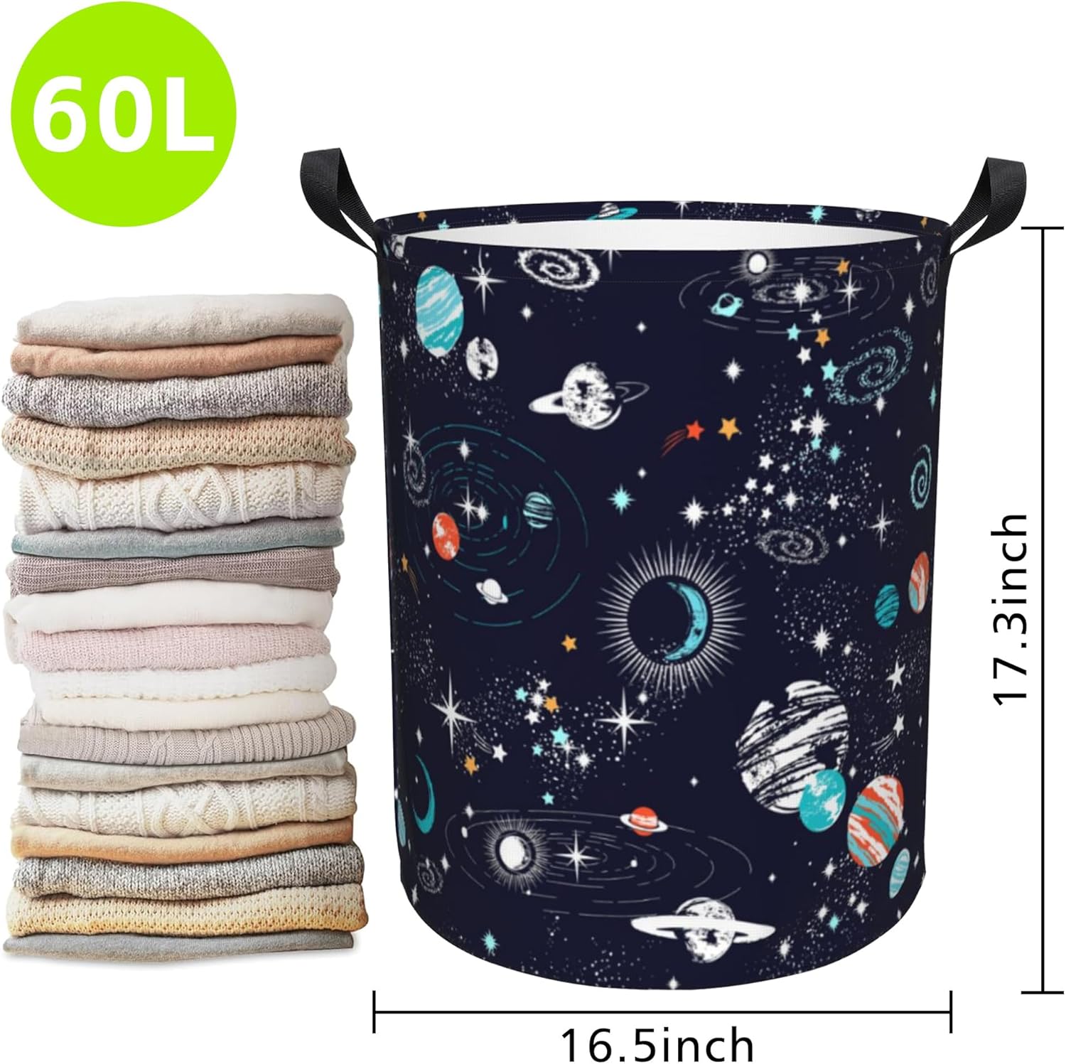 Naqiuli Foldable Laundry Hamper with Handles