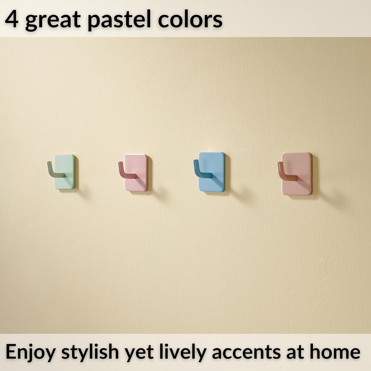 DEKAZIA Cute Kids Wall Hooks - Colorful Adhesive