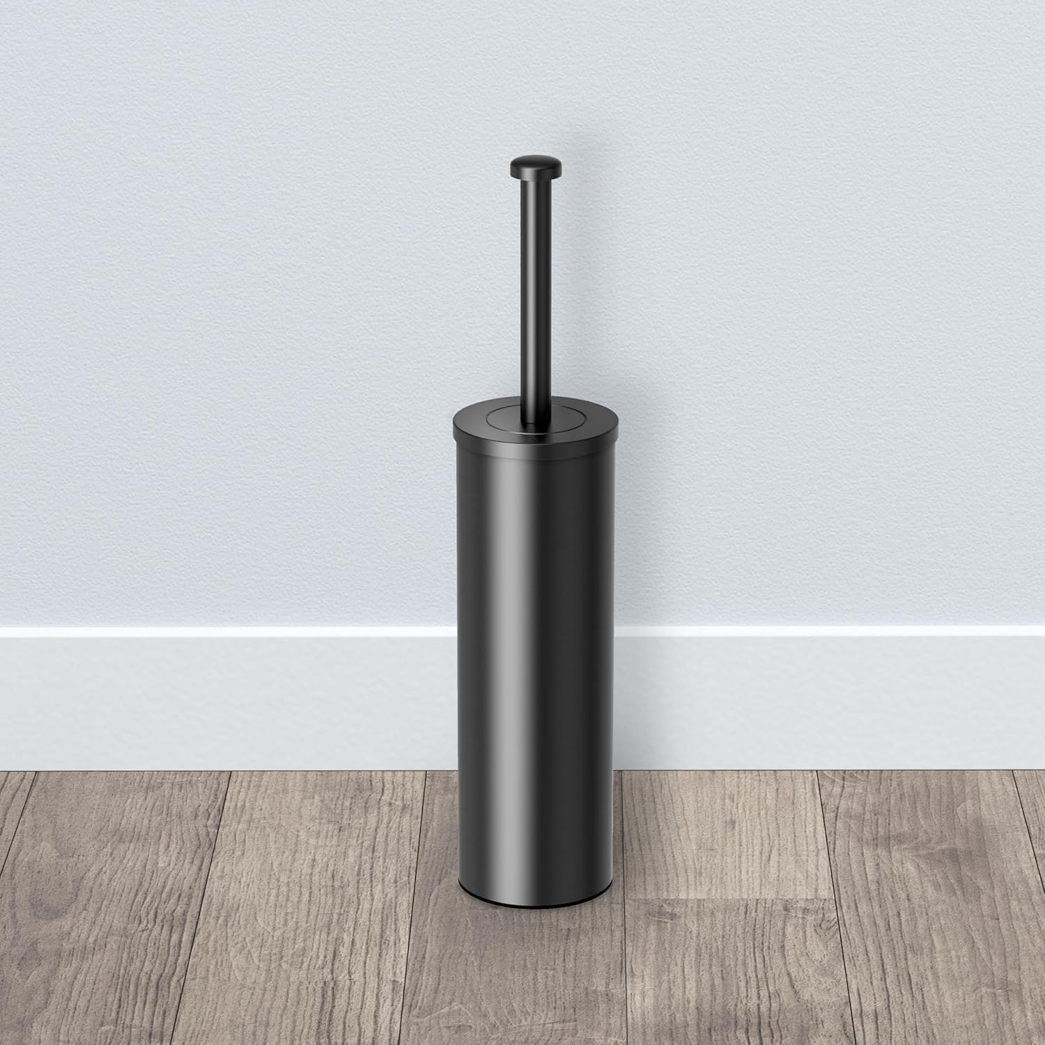 Gatco Matte Black Waste Basket and Toilet Brush Set