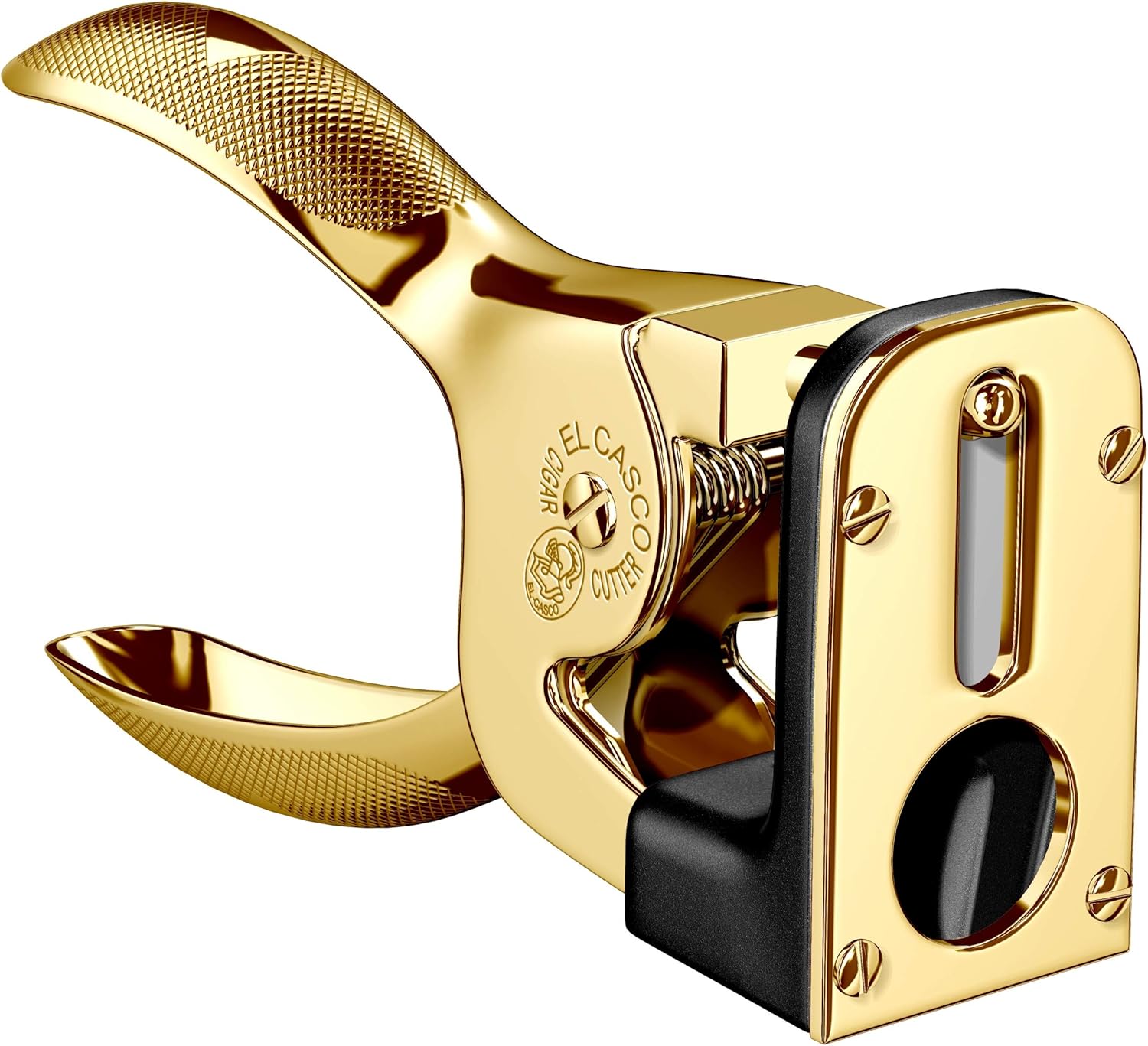 El Casco Black 23kt Gold Plated Cigar Cutter M-765LN