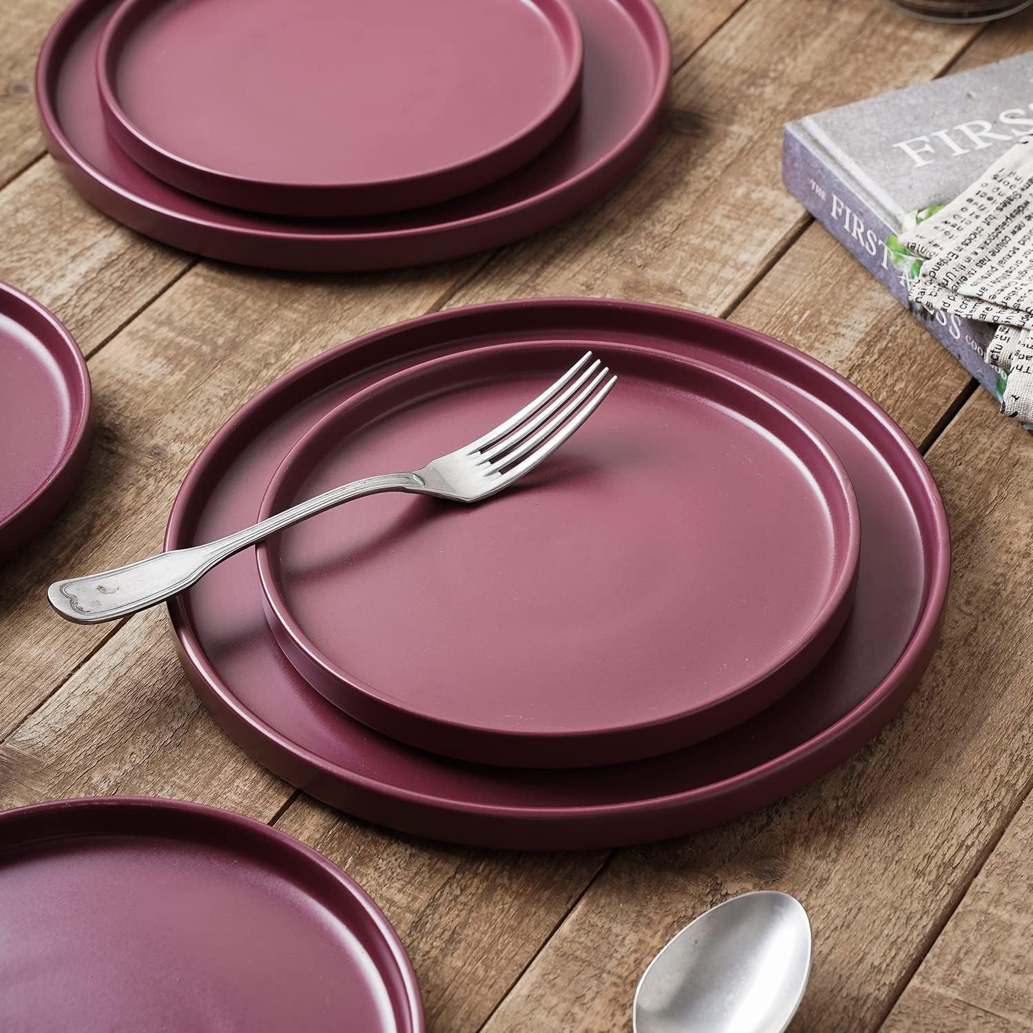 Stone Lain Celina Purple 24-Piece Dinnerware Set