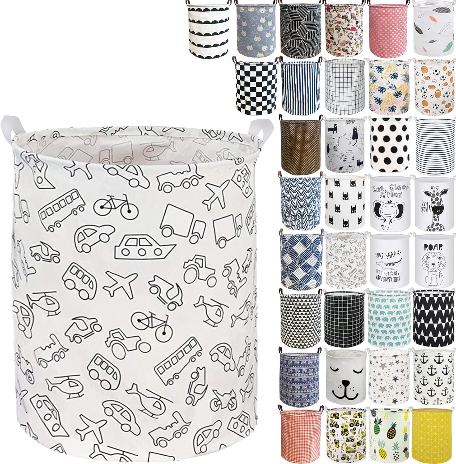 RoyBoder Waterproof Laundry Basket with Handle for Home Bedroom and Dorm