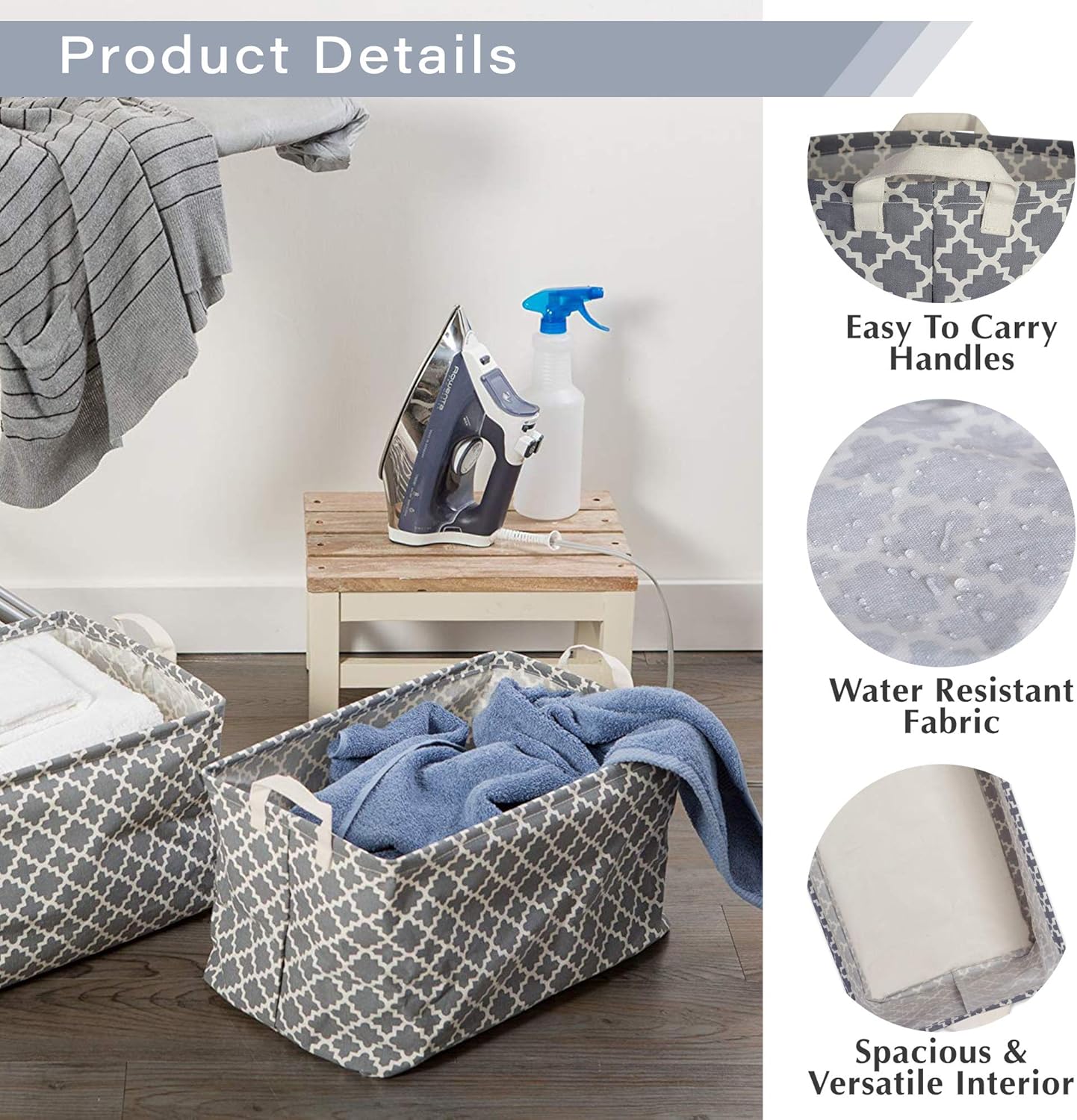 DII Laundry Collection Collapsible Bins Set 1