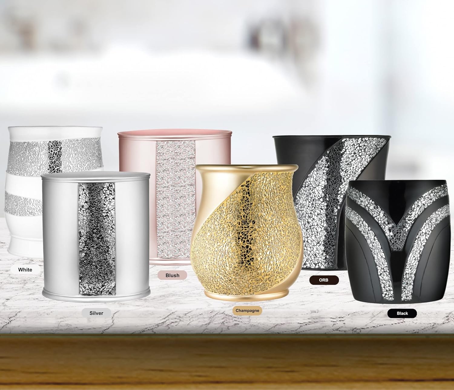 Zahari Home Sinatra Waste Basket Blush