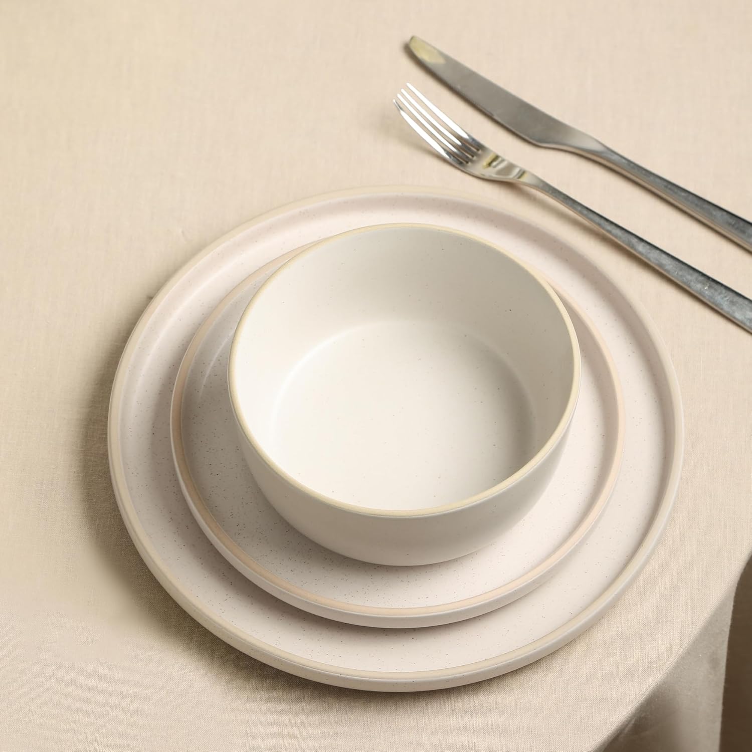 Earth Clay Amber 12-Piece Dinnerware Set 1