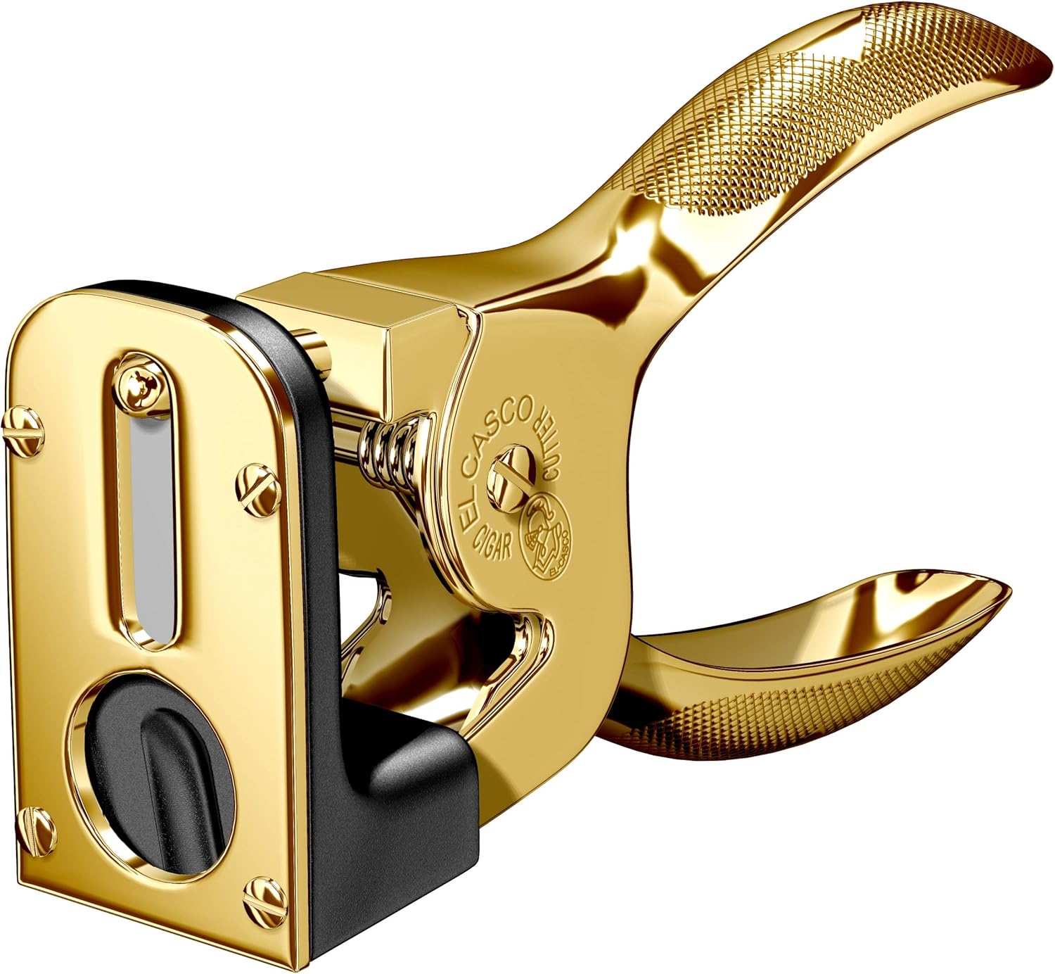 El Casco Black 23kt Gold Plated Cigar Cutter M-765LN