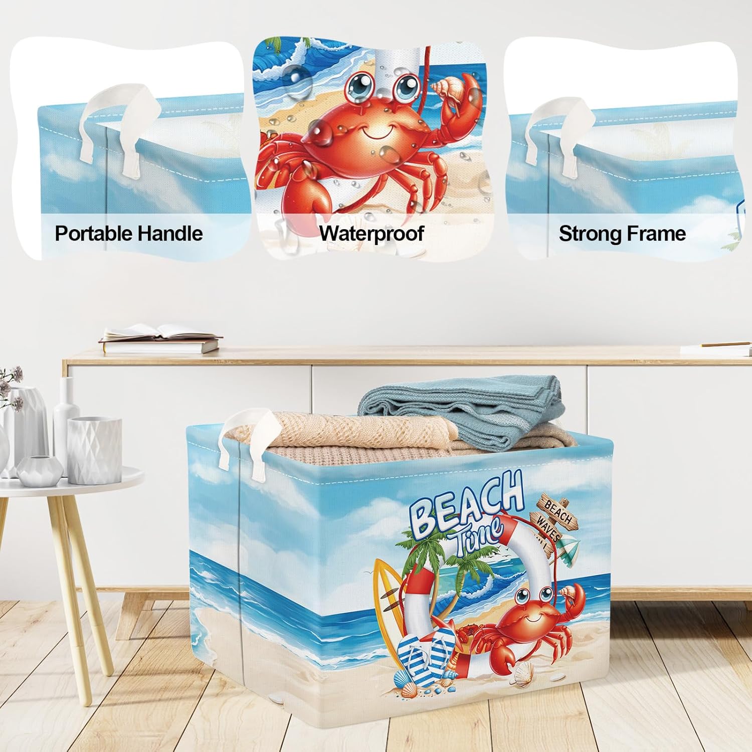 Clastyle Beach Animal Laundry Hamper for Kids