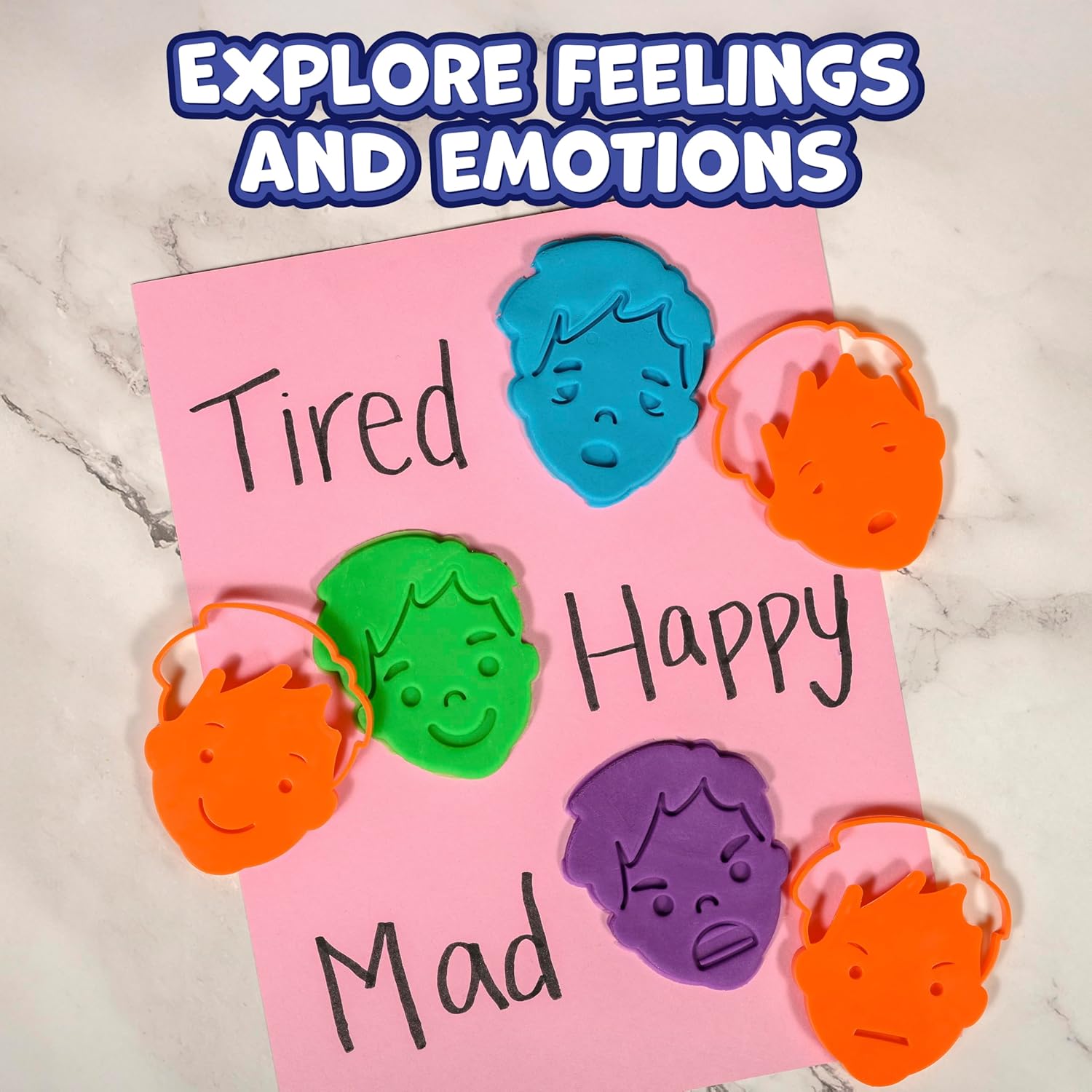READY 2 LEARN Dough Cutters Emotions Set of 6