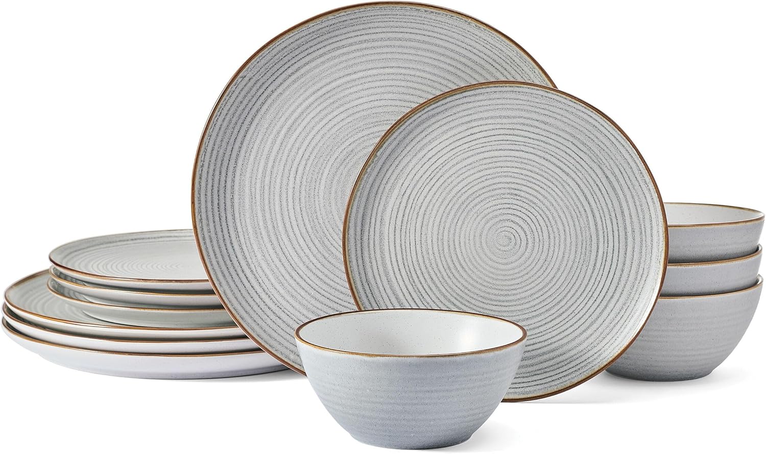 Pfaltzgraff Rowan Gray 12-Piece Dinnerware Set