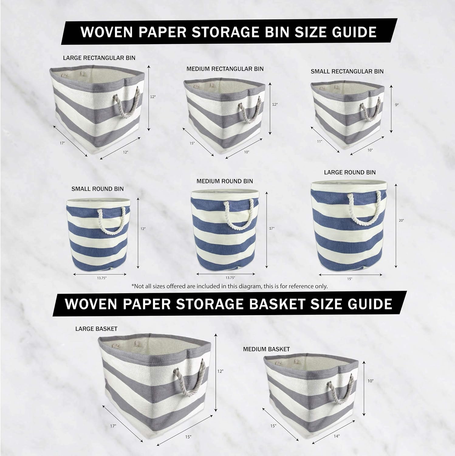 DII Chevron Woven Paper Storage Bin Medium Round Aqua