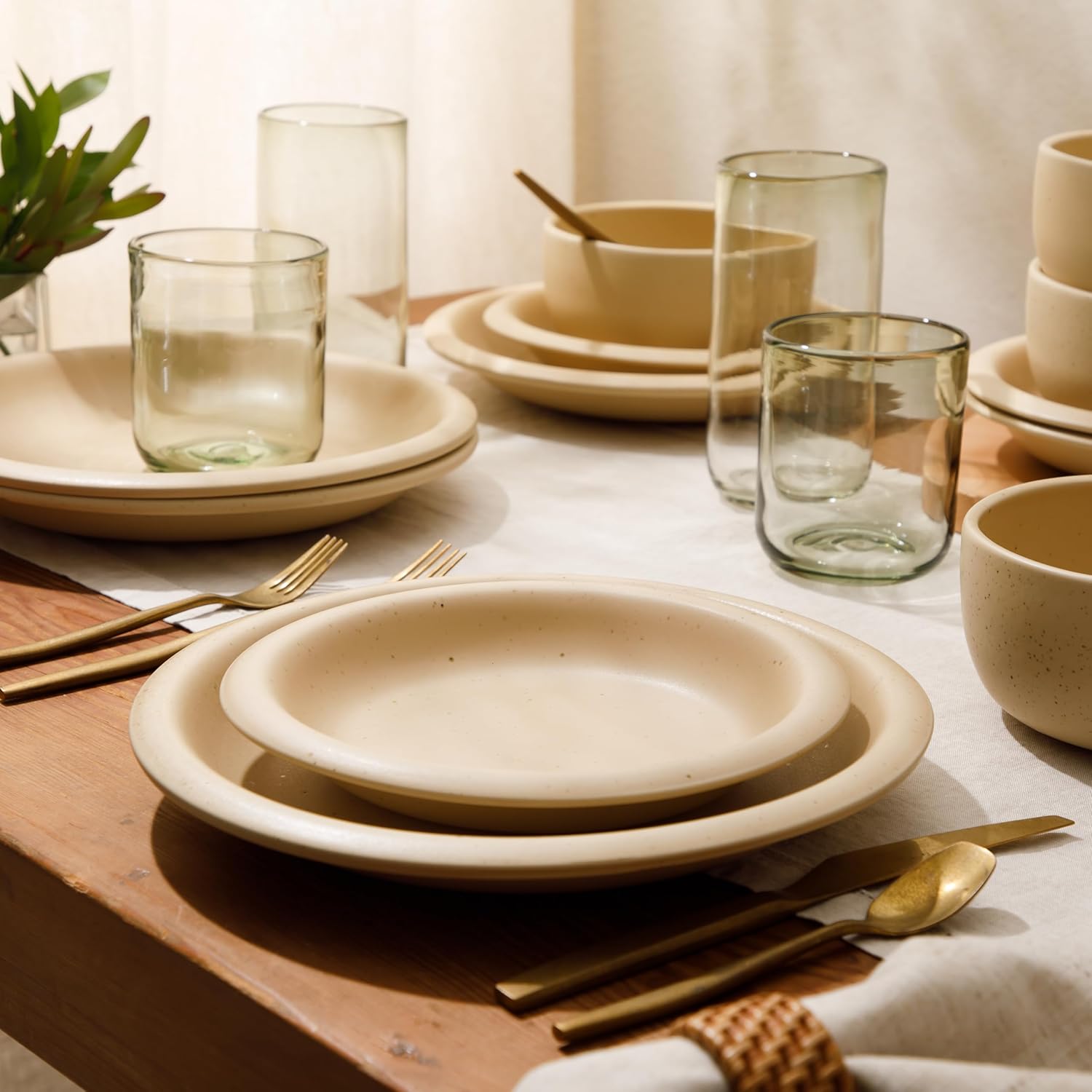 Bloomhouse Corsica Clay 12-Piece Dinnerware Set