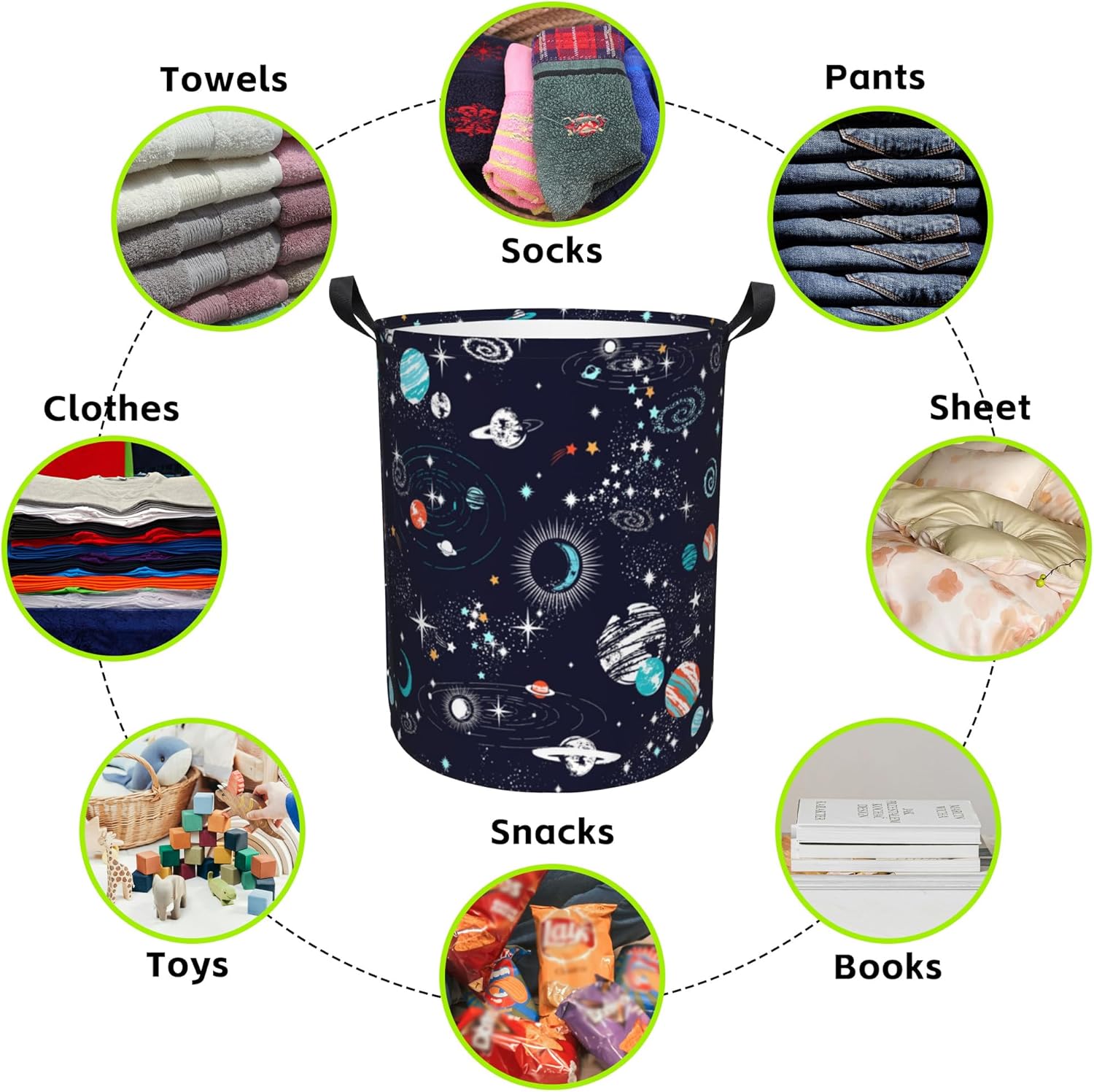 Naqiuli Foldable Laundry Hamper with Handles