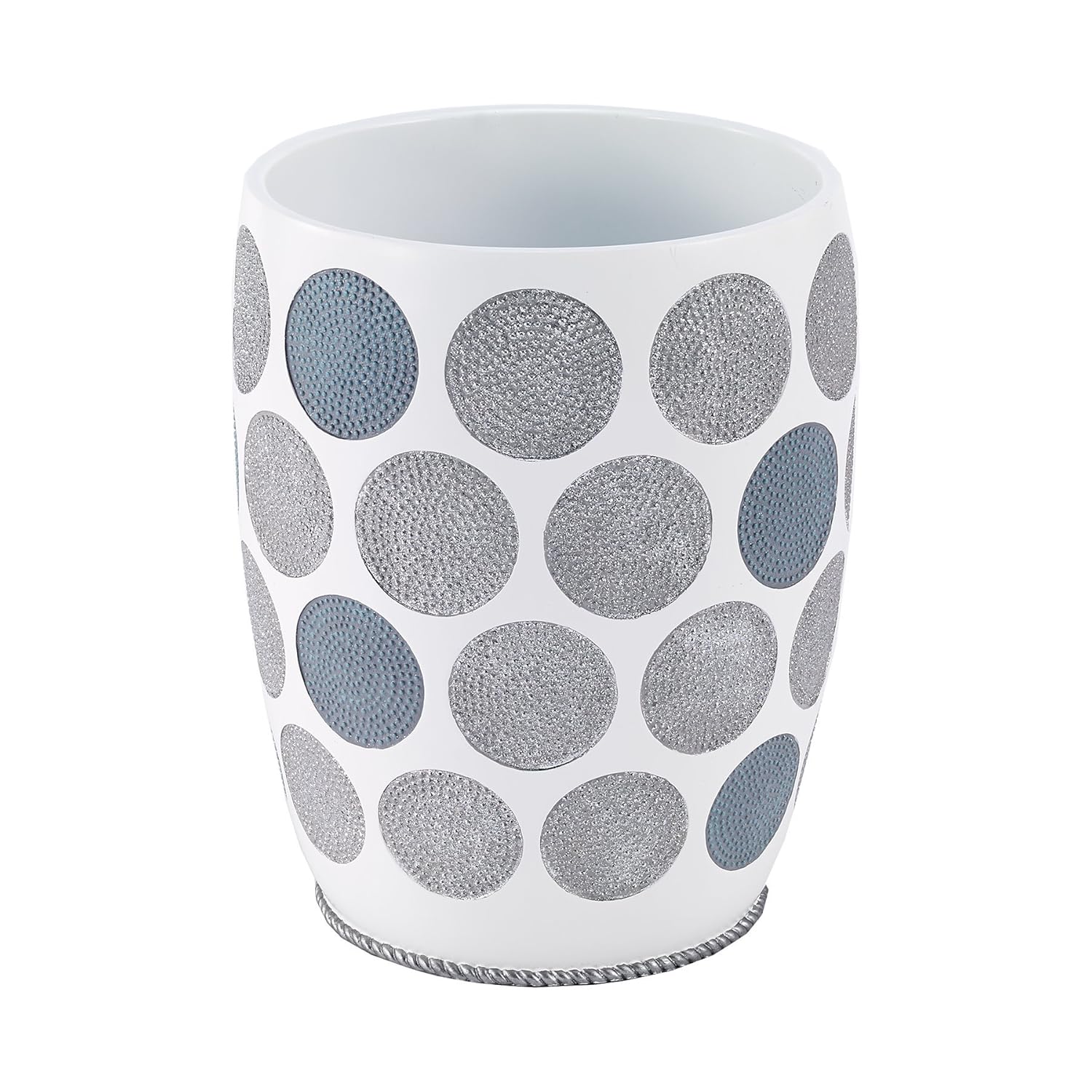 Avanti Linens Waste Basket - Decorative Trash Can with Metallic Accents