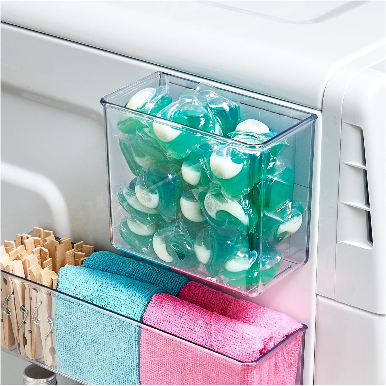 iDesign Magnetic Organizer Bins - Set of 2 - Clear