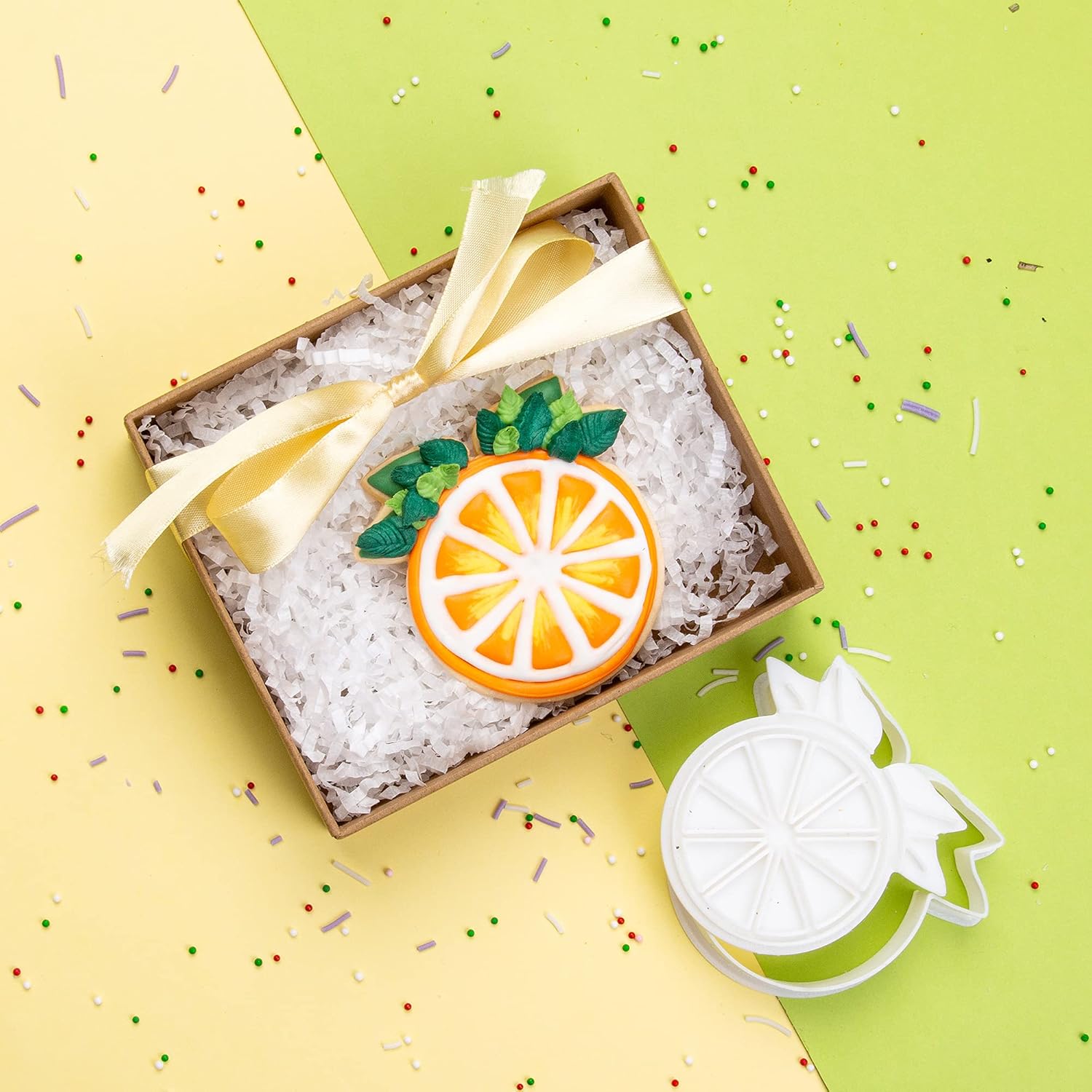 Flycalf Fruit Cookie Cutters with Stamper Set