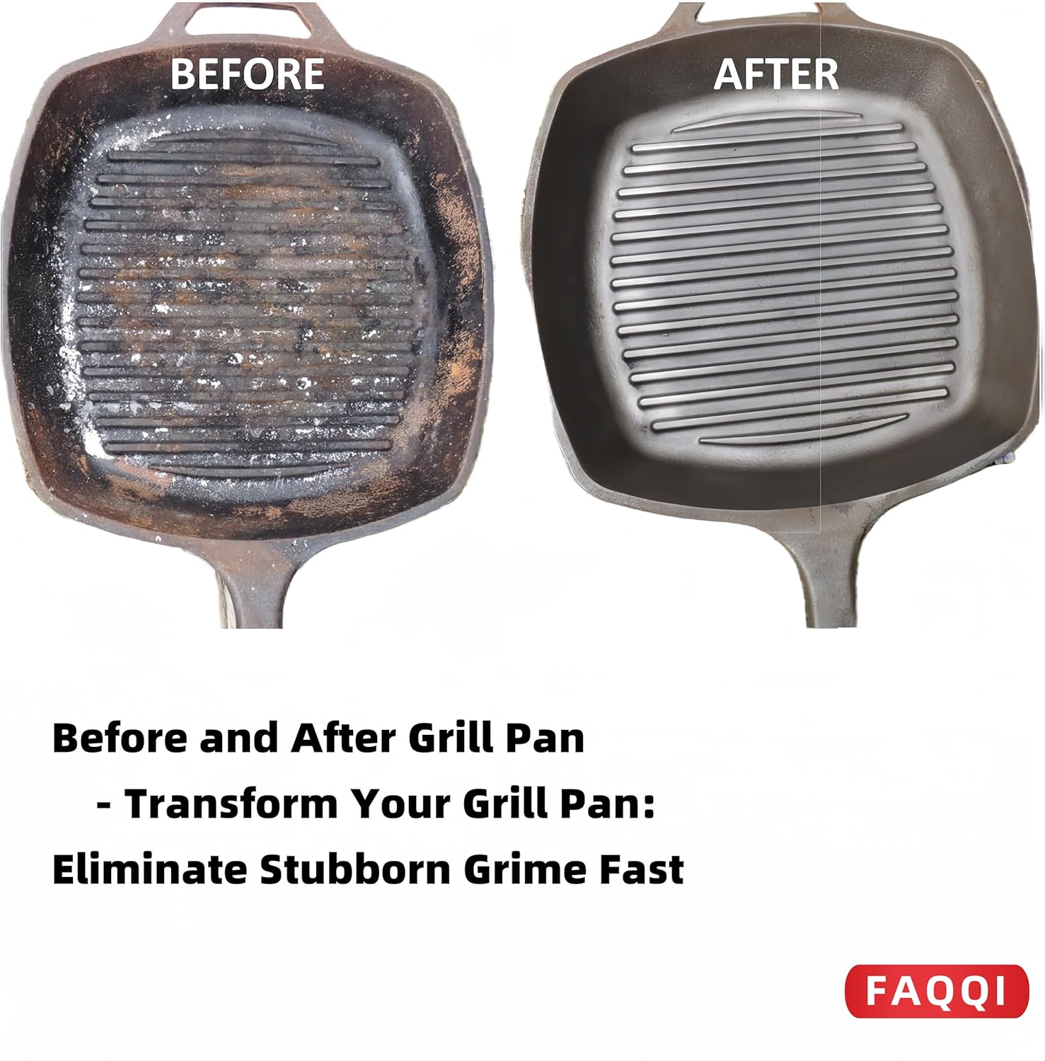 FAQQI Steel Wire Brush for Cast Iron Skillet 1