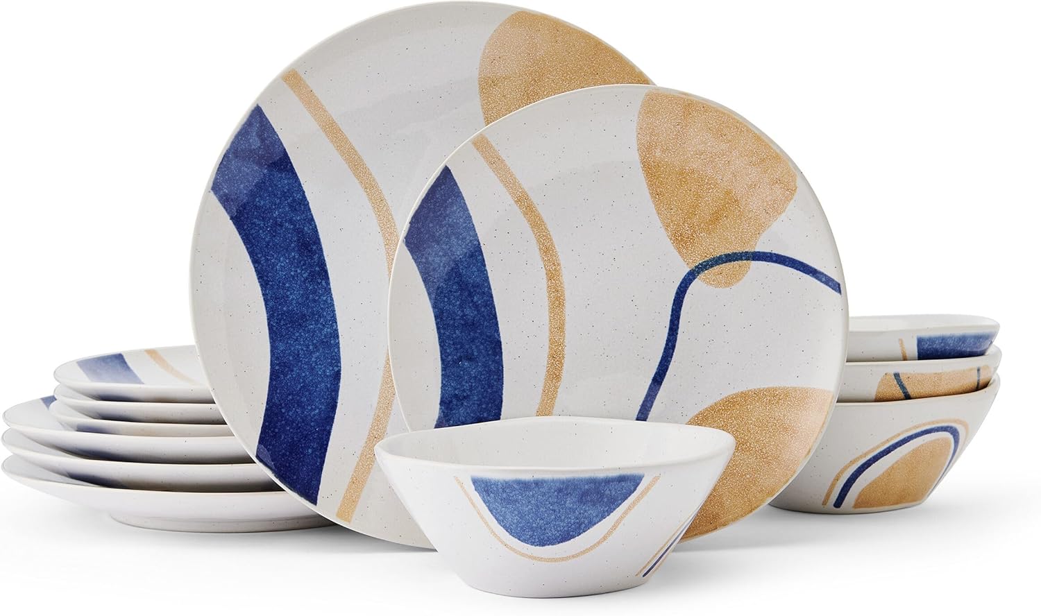 Pfaltzgraff Artful Circles 12-Piece Dinnerware Set