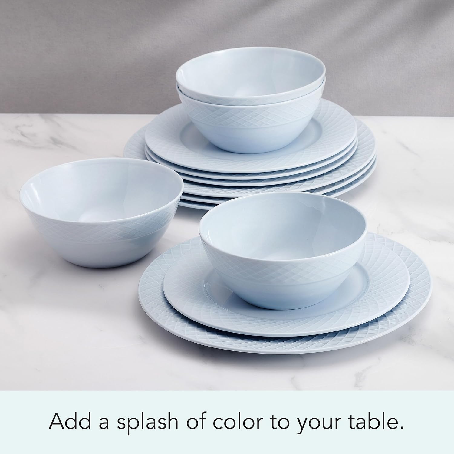 Mikasa Trellis Pastel Bone China Dinnerware Set 12 Piece 1