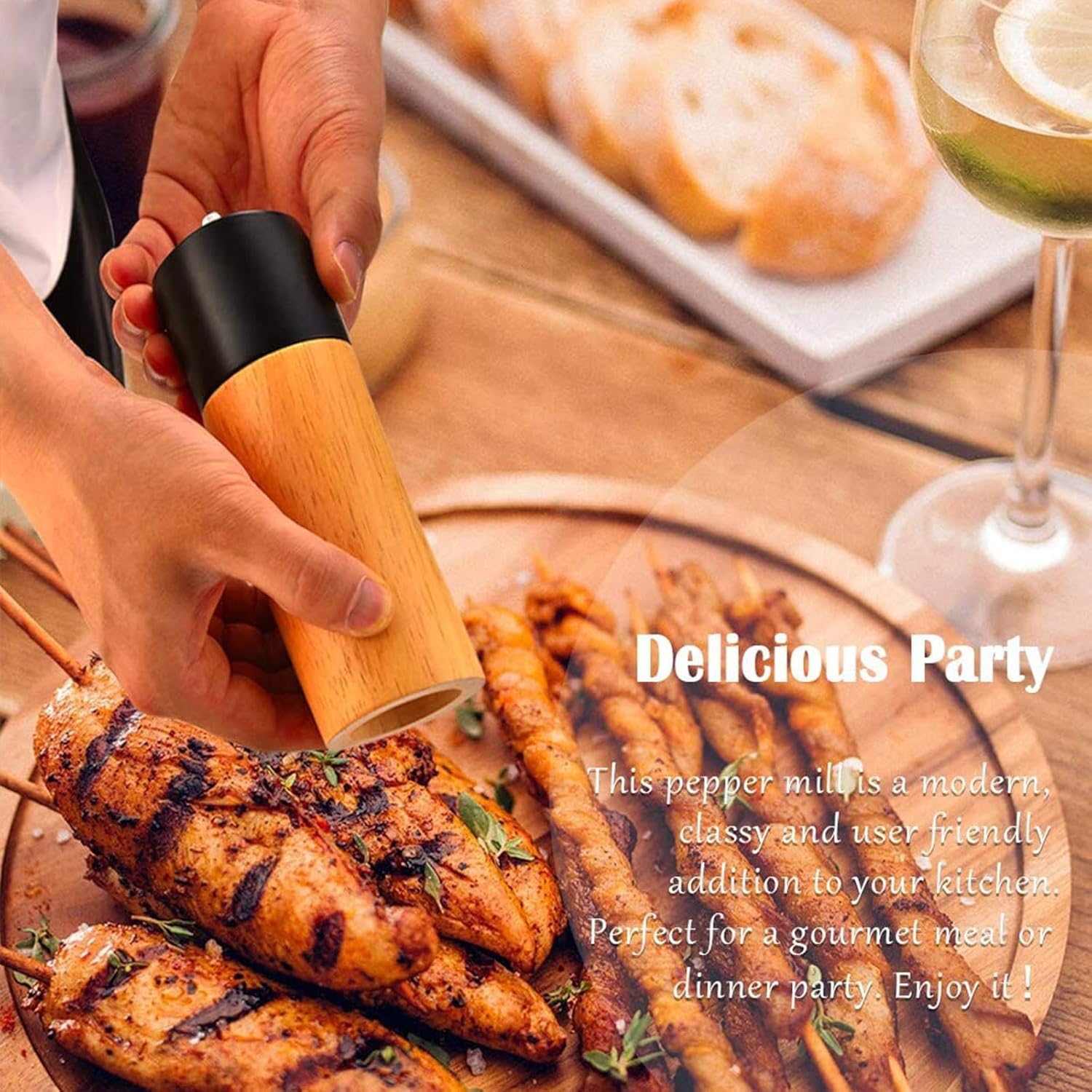 Ricicart Pepper Salt Mill Set Adjustable Coarseness
