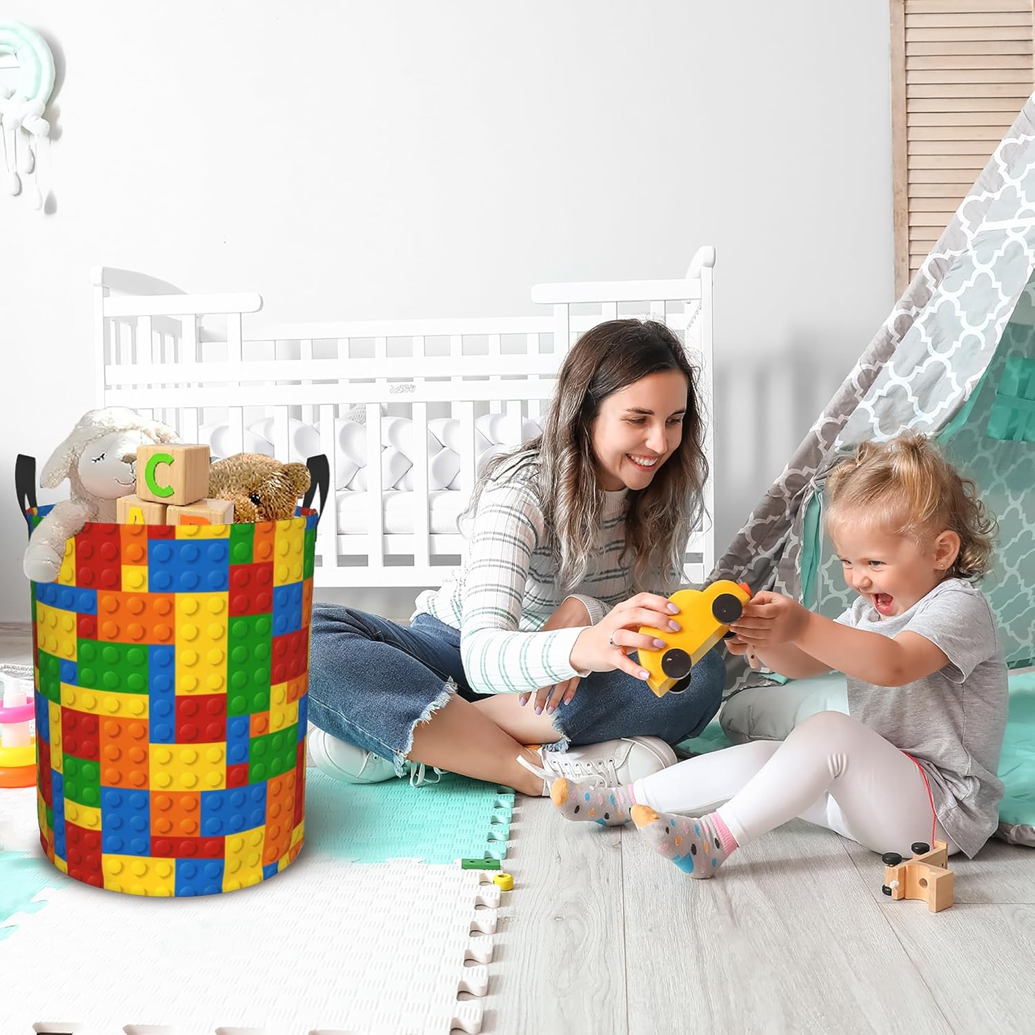 Foldable Waterproof Laundry Basket with Handles