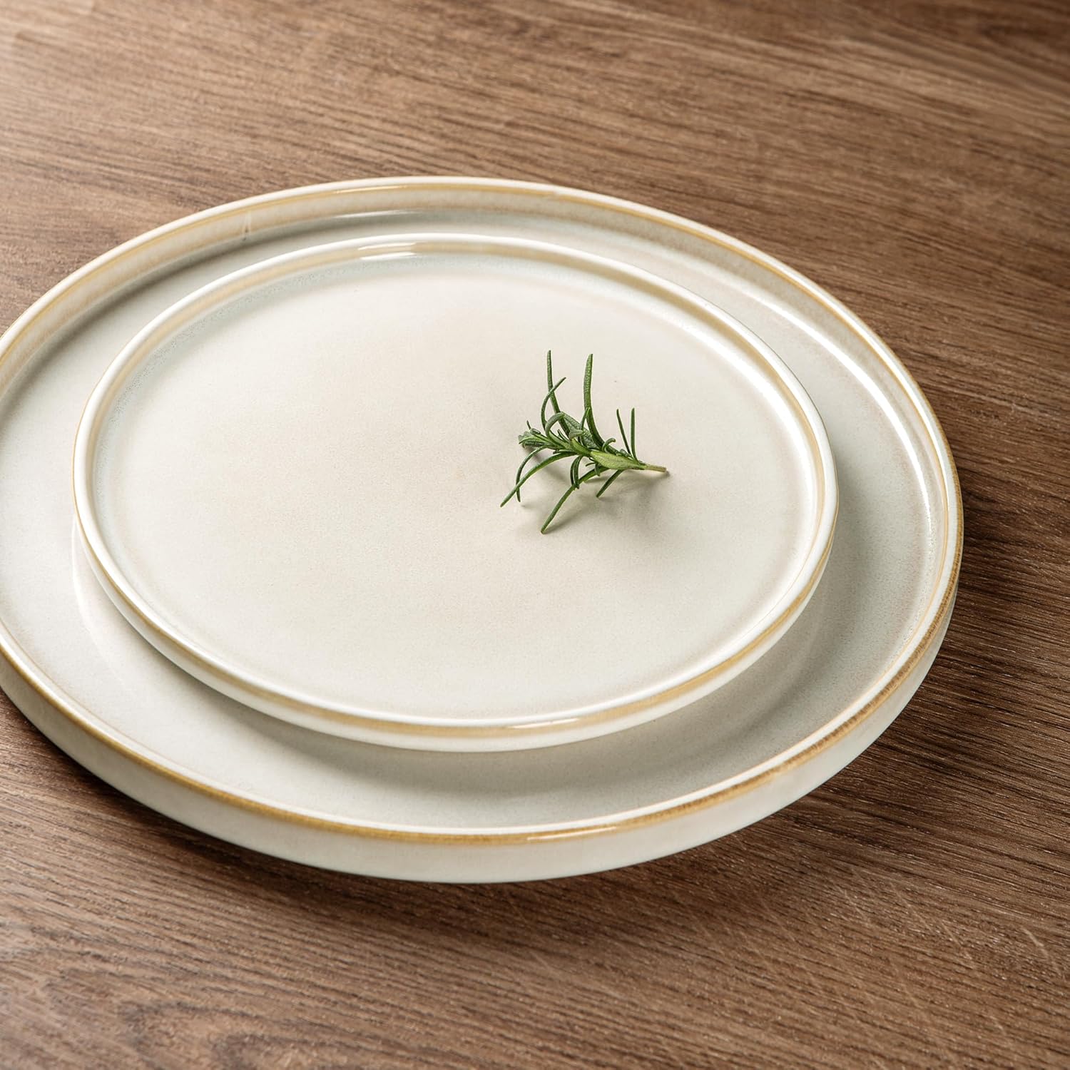 AmorArc Ceramic Dinnerware Set for 4 Unique Glazed Plates and Bowls