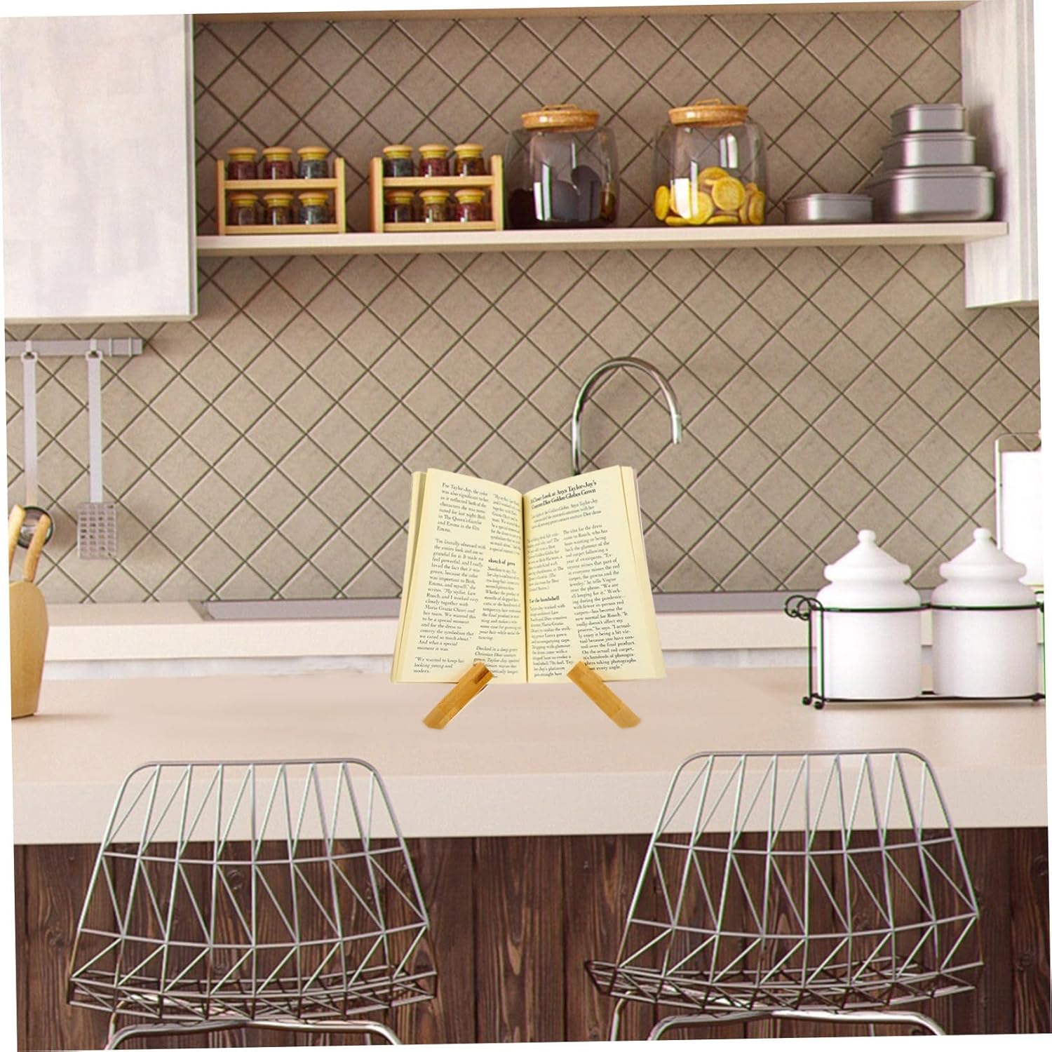 Zerodeko Wooden Recipe Stand Book Holder