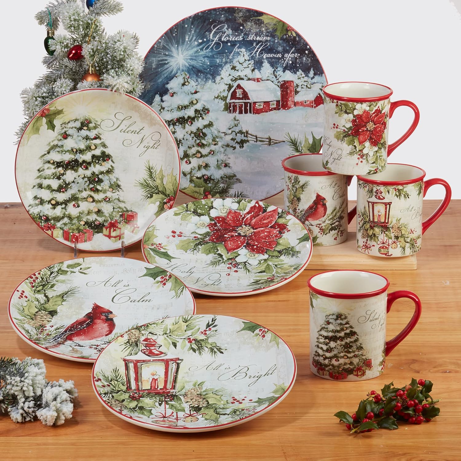Certified International Silent Night Dinnerware Set 16 pc
