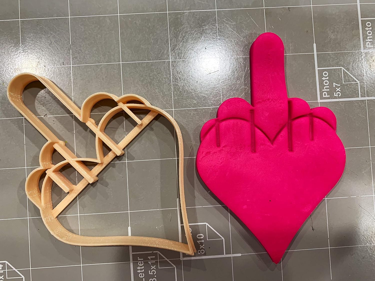 Cookie Cutz Heart Middle Finger Cookie Cutter Set of 2