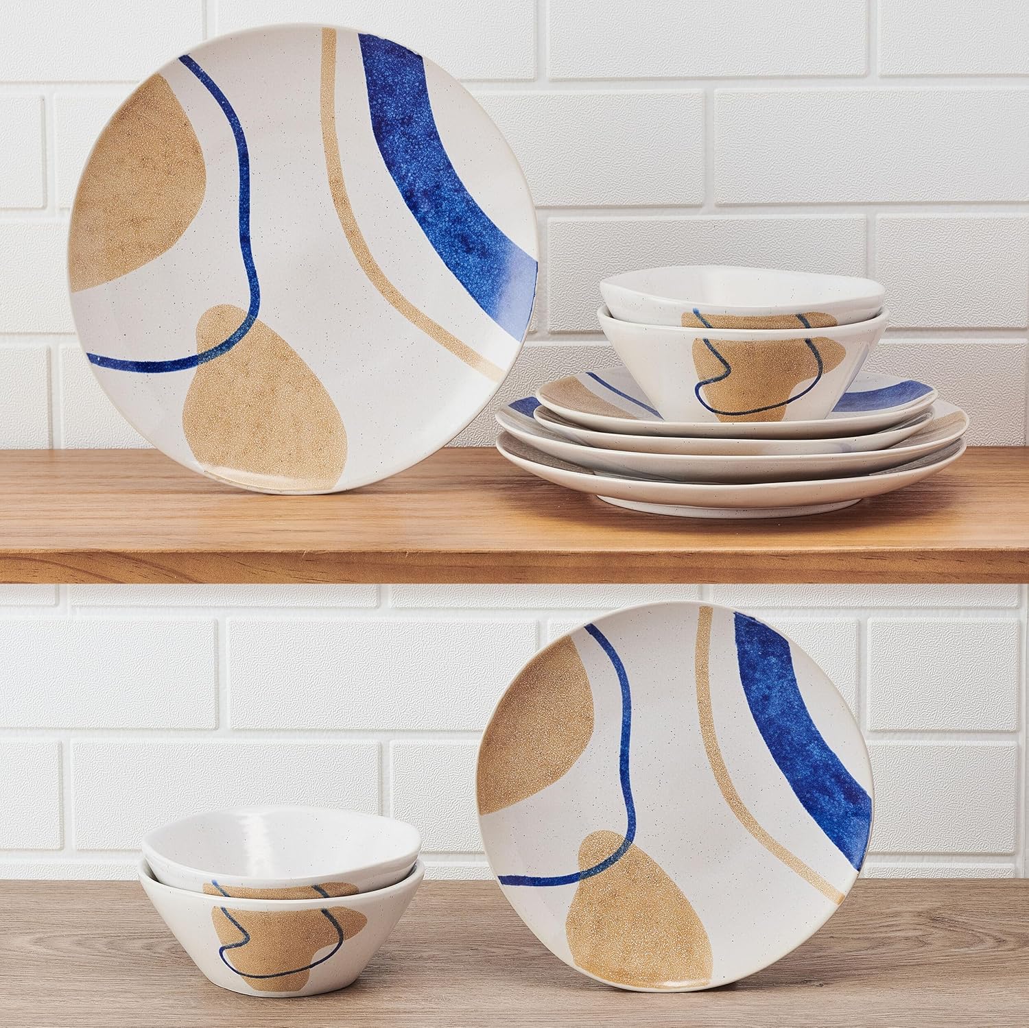 Pfaltzgraff Artful Circles 12-Piece Dinnerware Set